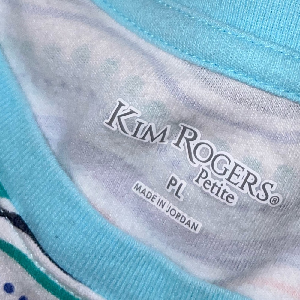 Kim Rogers Blue, Orange & White Shirt size PL - Picture 6 of 9